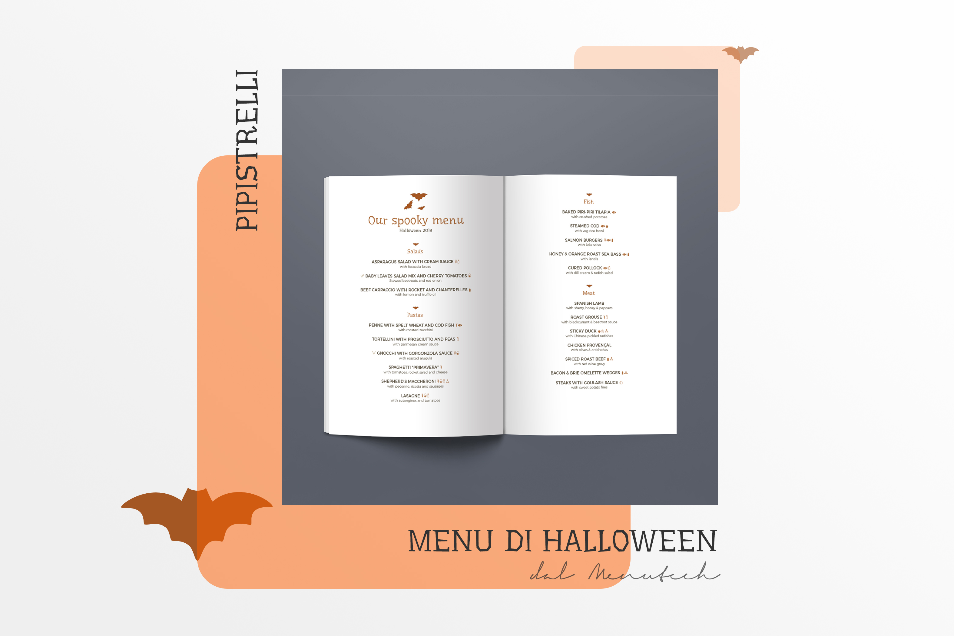 Halloween Menu Bats