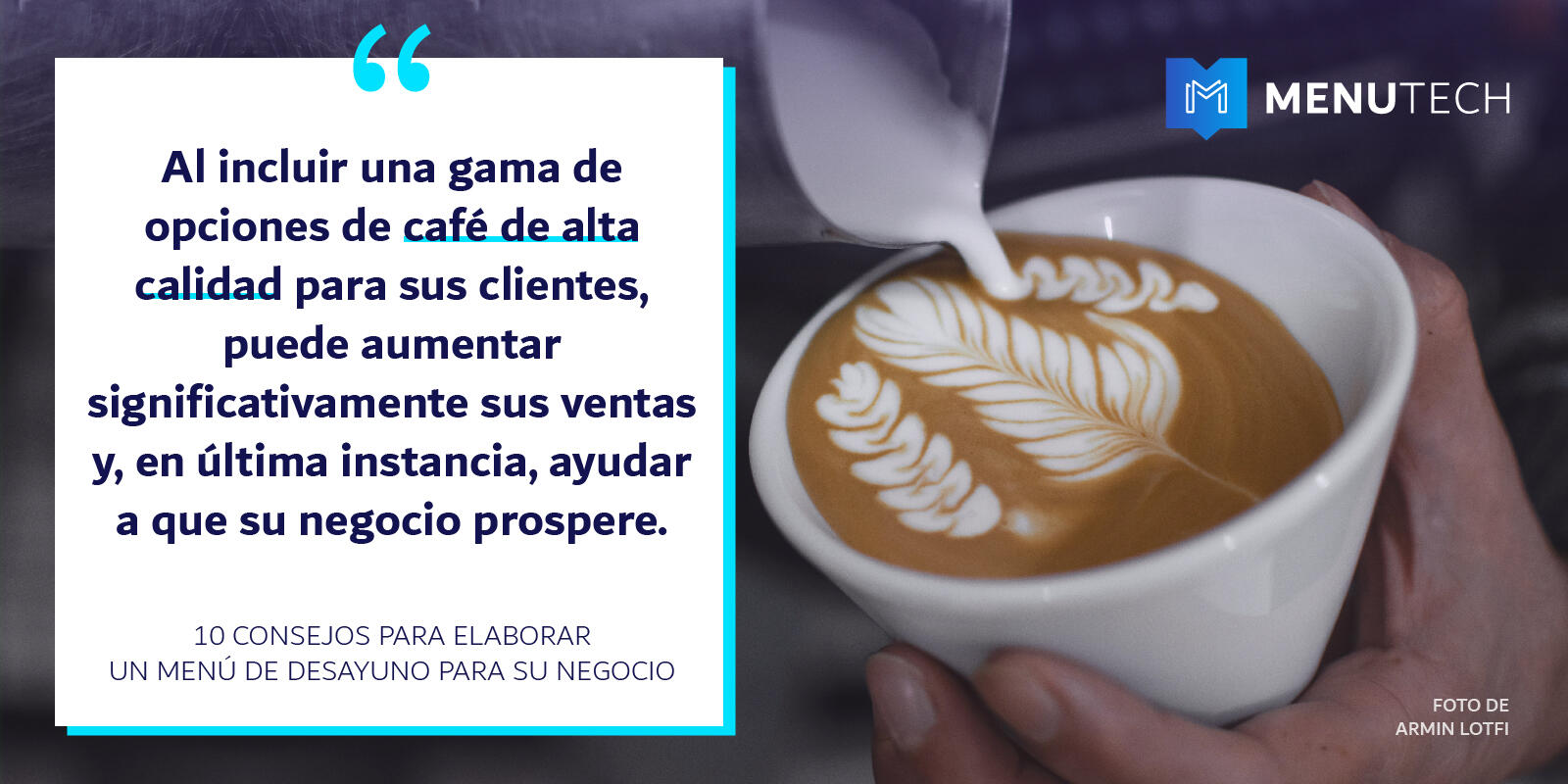 Coffee art Menutech Breakfast menus