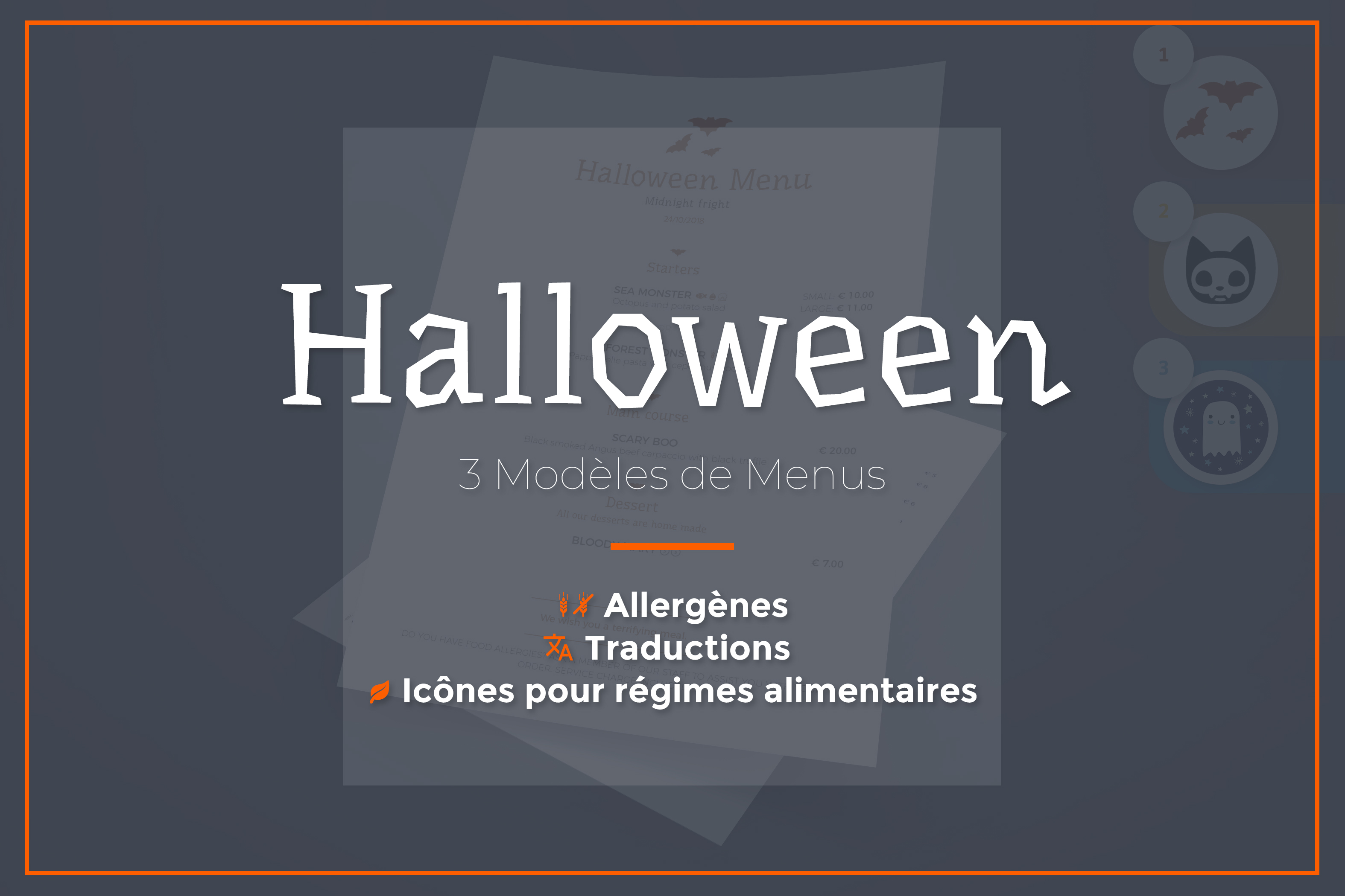 Halloween Menu templates Menutech