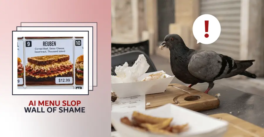 AI Food Menu Slop Wall of Shame by Menutech