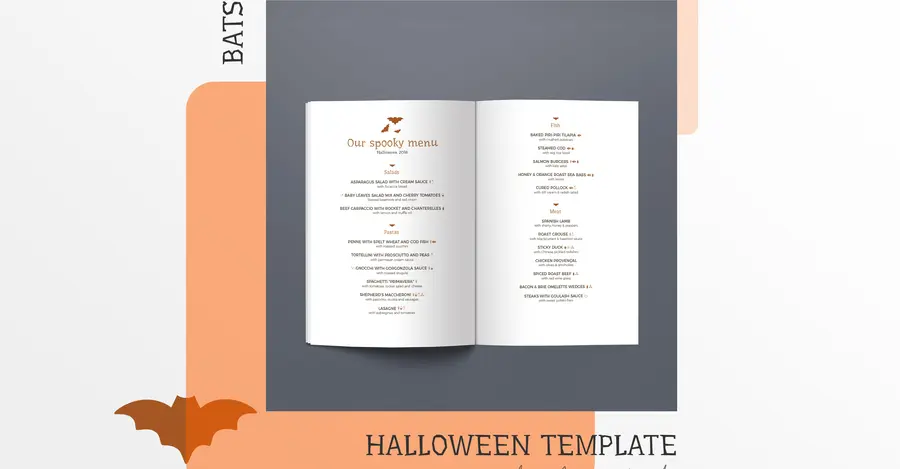 Halloween Menu Bats