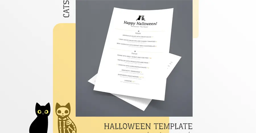 Halloween Menu Menutech Cat
