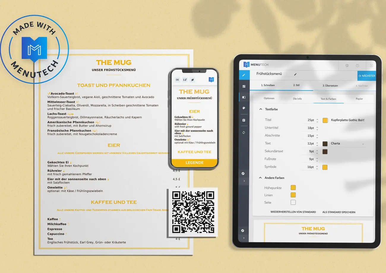 Speisekarten Menutech