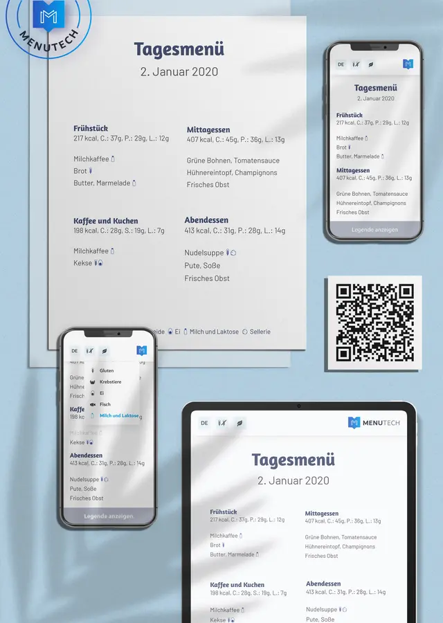 Menüplaner auf Menutech