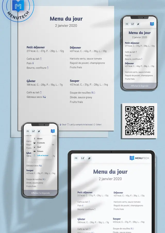 Créateur de menu sur Menutech
