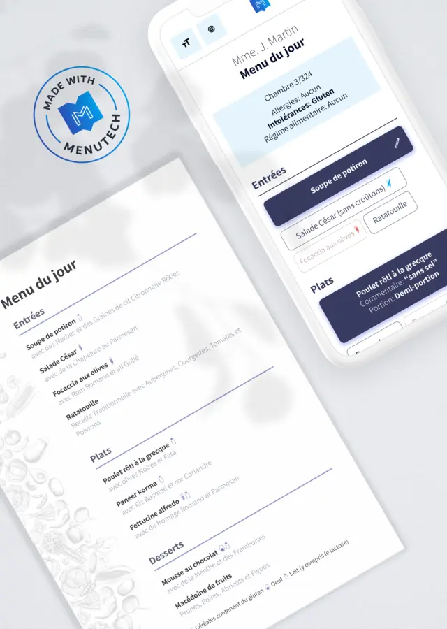 Prise de commande en ligne Menutech