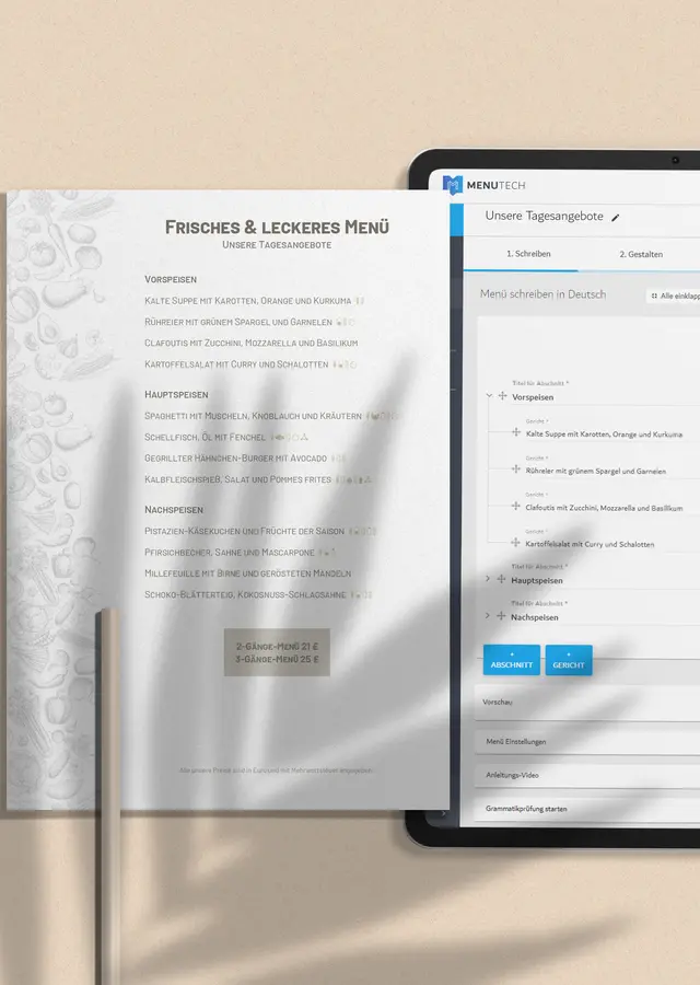 Menü Automation KI Menutech