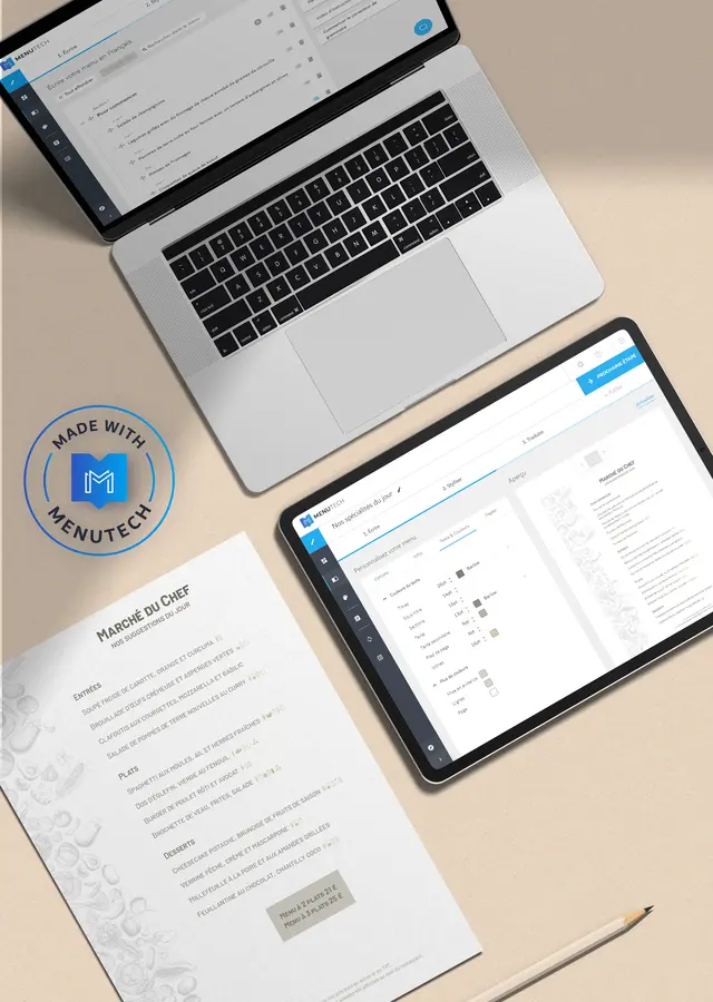 Creation menus automatisee IA Menutech 