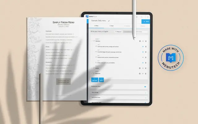 Menutech Menu Making Software