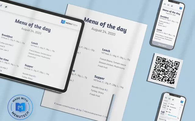Contactless and Mobile Friendly Menus by Menutech