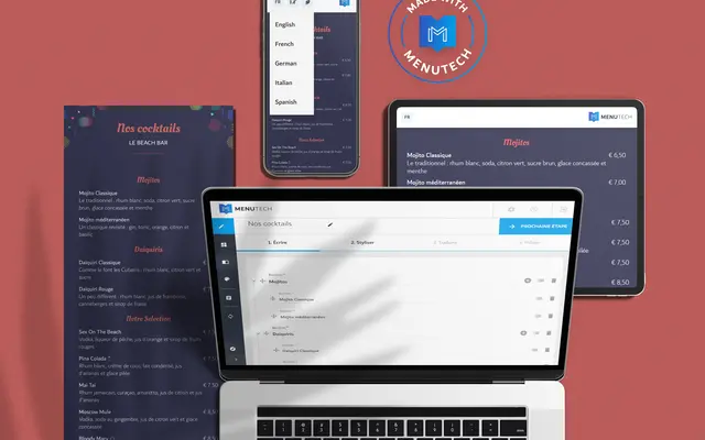 Menutech Logiciel pour traduire les cartes et menus
