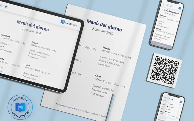 Creatore di menu su Menutech