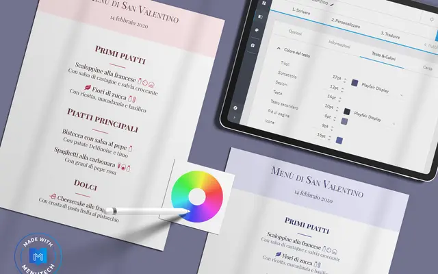 Menutech il software per creare menù professionali