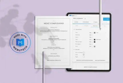 Menu di compleanno su Menutech