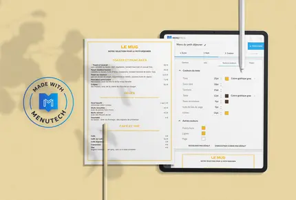 Menutech Logiciel de conception de menus
