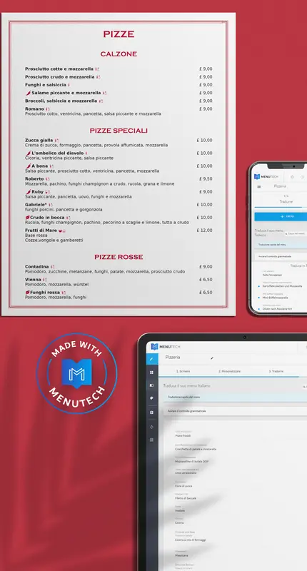 Creatore di menù Menutech