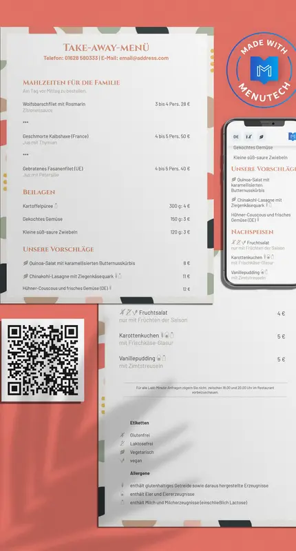 Menutech Software für Menü Übersetzung