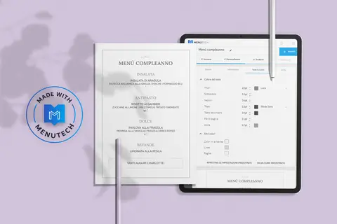 Menu eventi Menutech