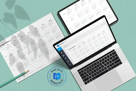 Menus de la semaine ou du mois Menutech