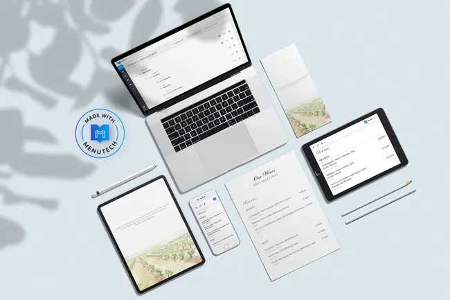 Carta de vinos Menutech